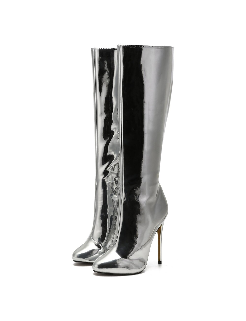 Giaro Giaro BRANDY SILBERNE GLÄNZENDE KNIESTIEFEL