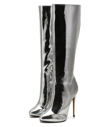 Giaro Giaro BRANDY SILBERNE GLÄNZENDE KNIESTIEFEL