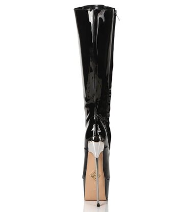 SLICK Giaro SLICK FASCINATE BLACK WHITE | lace-up platform boots