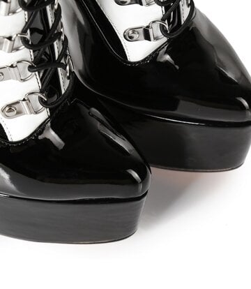 SLICK Giaro SLICK FASCINATE BLACK WHITE | lace-up platform boots