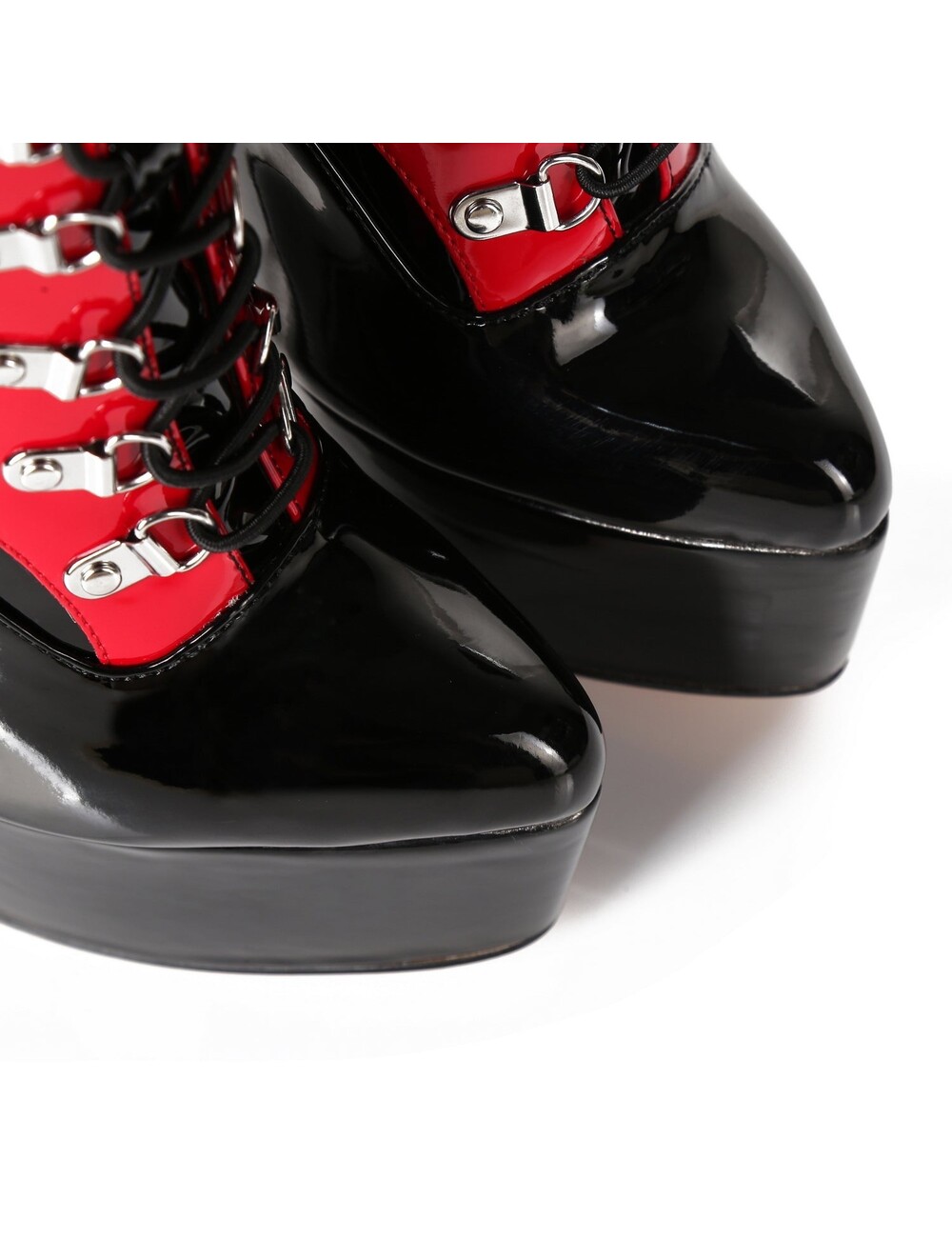 Giaro SLICK FASCINATE SCHWARZ ROT | Plateaustiefel mit Schnürung