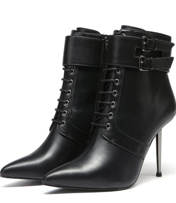 Giaro LESSORA BLACK MATTE ANKLE BOOTS