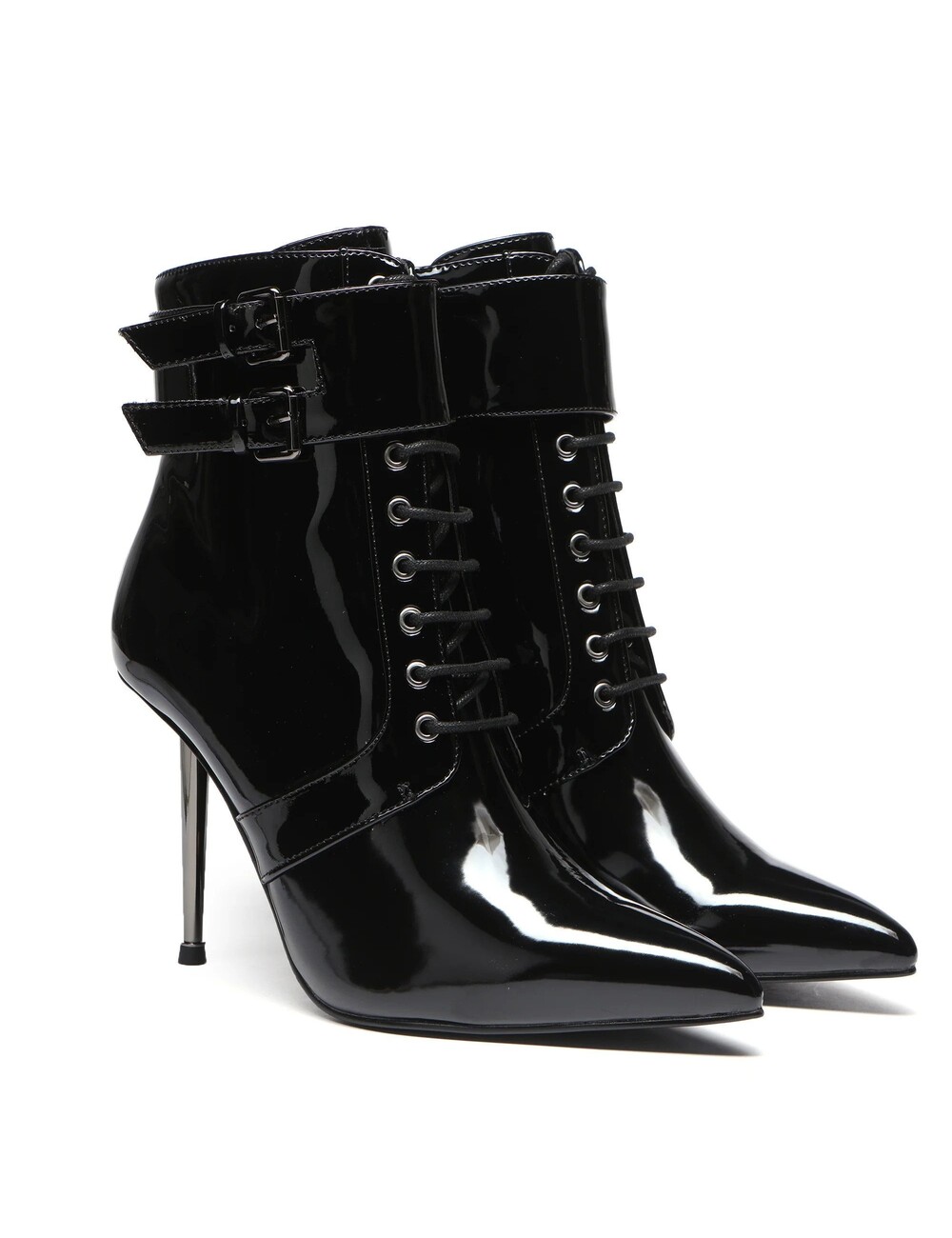 Giaro LESSORA BLACK SHINY ANKLE BOOTS