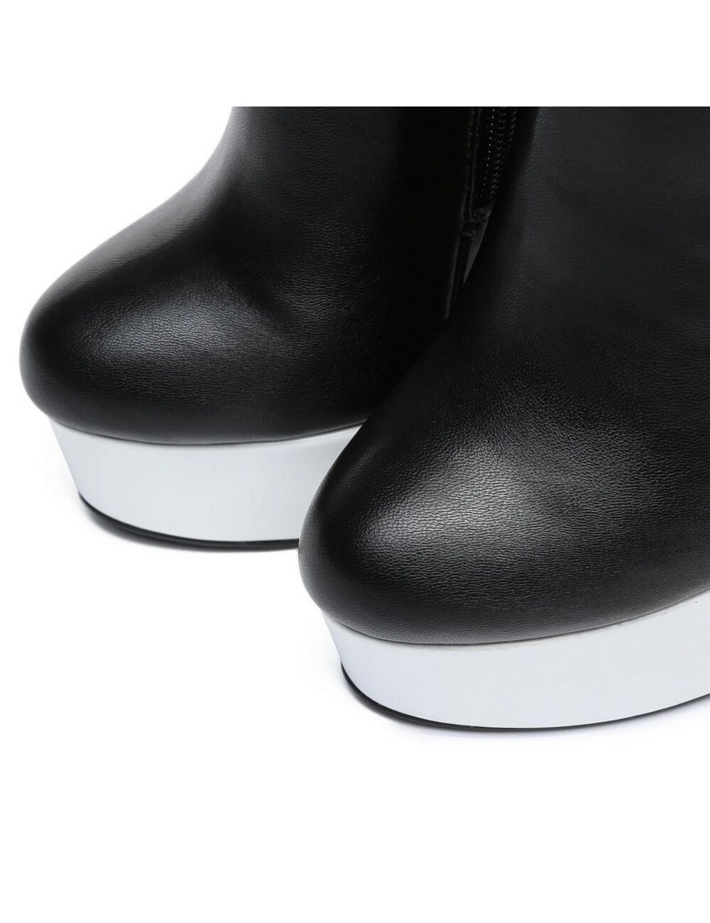 Giaro Giaro GALANA 1005 | BLACK WHITE | PLATFORM ANKLE BOOTS