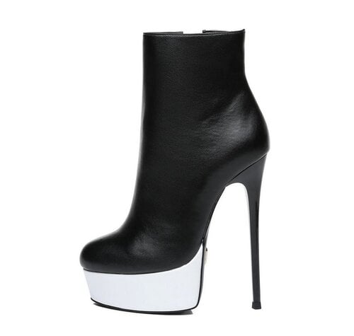 Giaro GALANA 1005 | SCHWARZ WEISS | PLATTFORM-ANKLE-STIEFEL