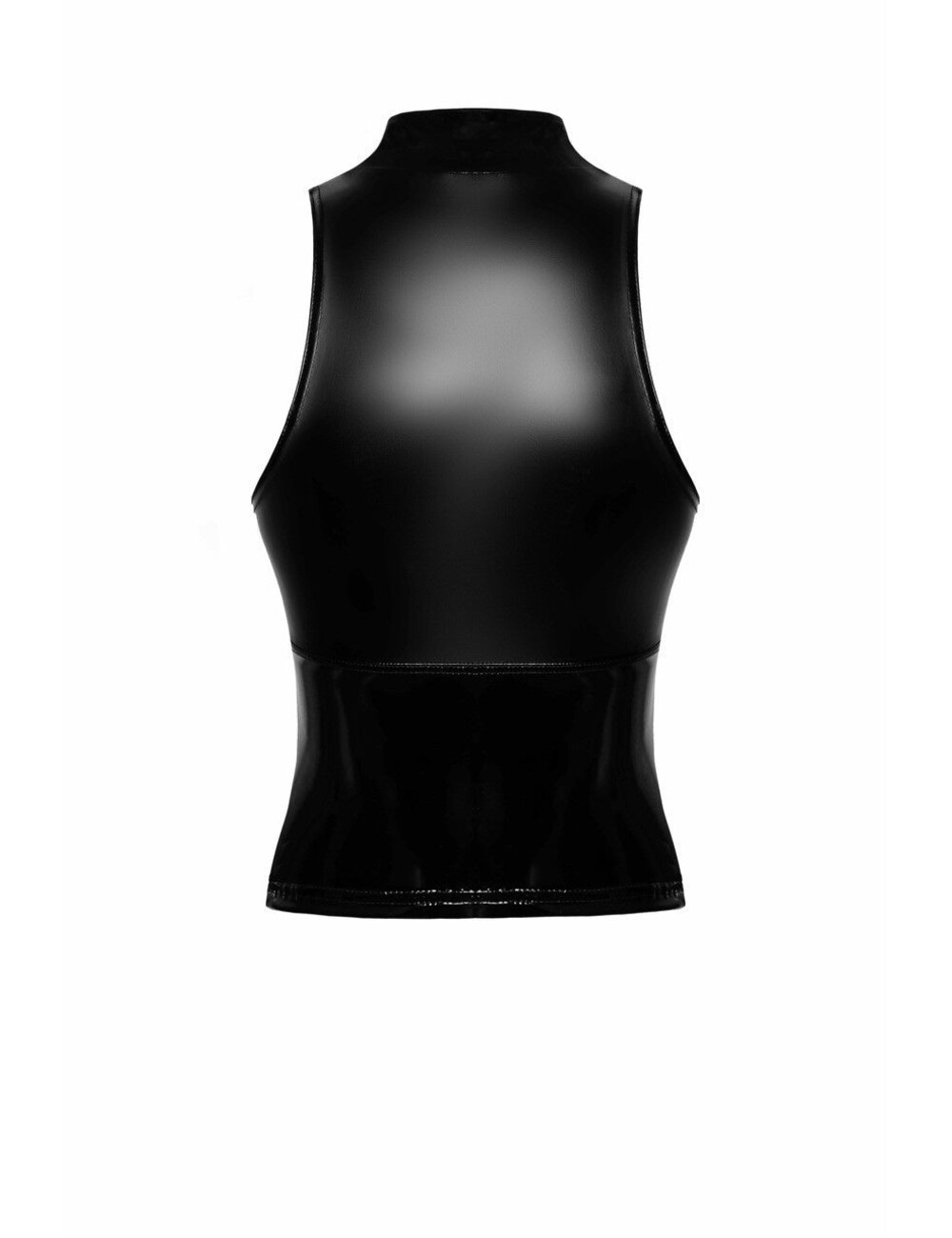 Noir Handmade Noir Handmade Glamouröses Wetlook-Top mit Vinyl-Korsett F324