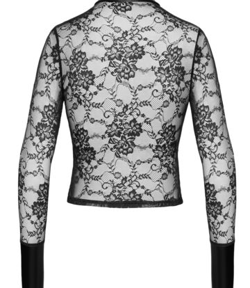 Noir Handmade Noir Handmade Noirelle Spitzenhemd mit Knopfleiste F377