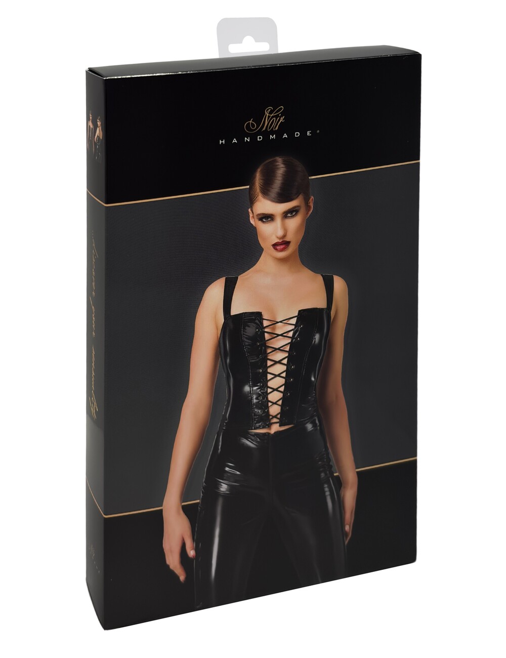 Noir Handmade Noir Handmade Dominae Frontbind PVC-Korsettoberteil F379