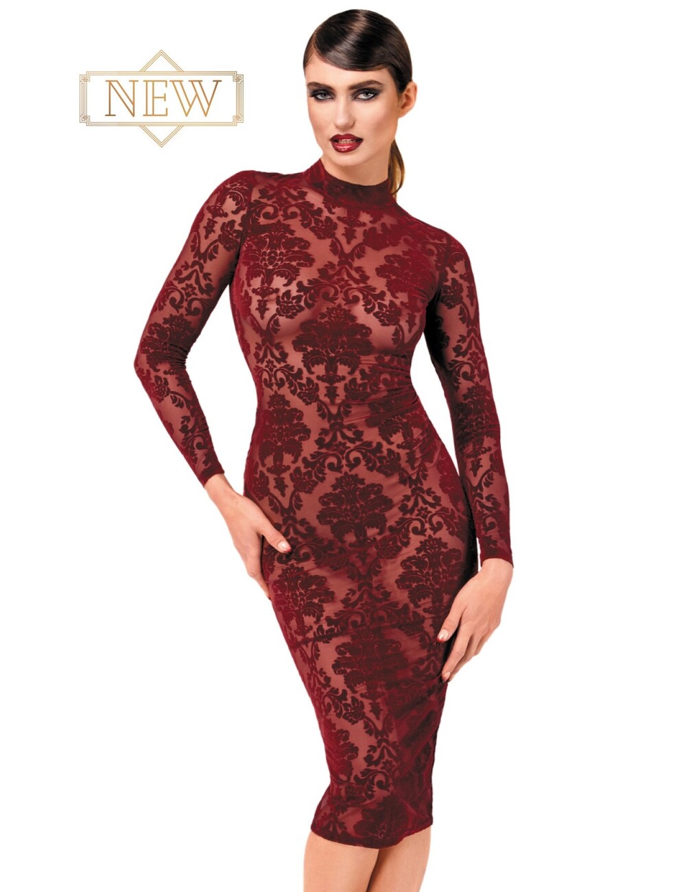 Noir Handmade Noir Handmade Kink Royal Midikleid F384