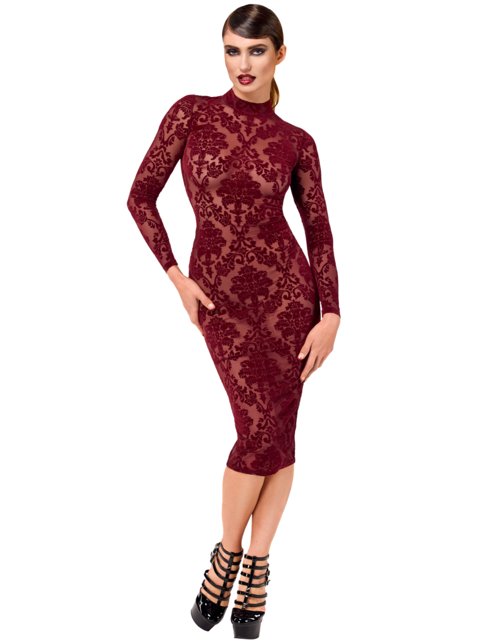 Noir Handmade Noir Handmade Kink Royal Midikleid F384