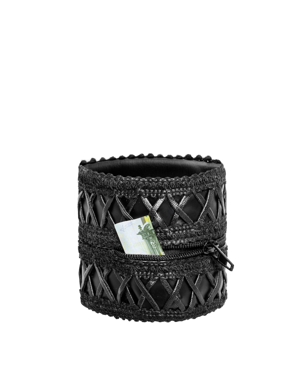 Noir Handmade Noir Handmade Wrist wallet with hidden zipper F326