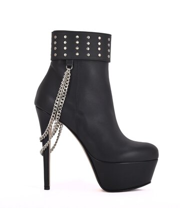 Sanctum Shoes Hohe italienische Stiefeletten mit Plateauabsatz aus echtem Leder