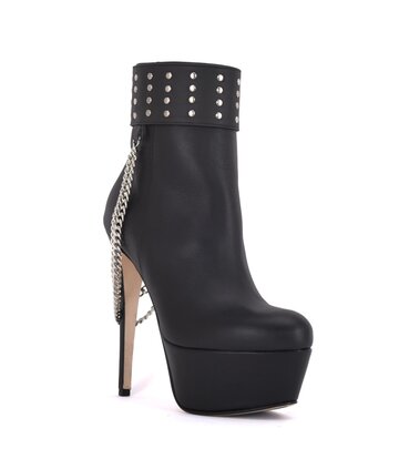 Sanctum Shoes High Italian ankle boots with platform heels in real leather