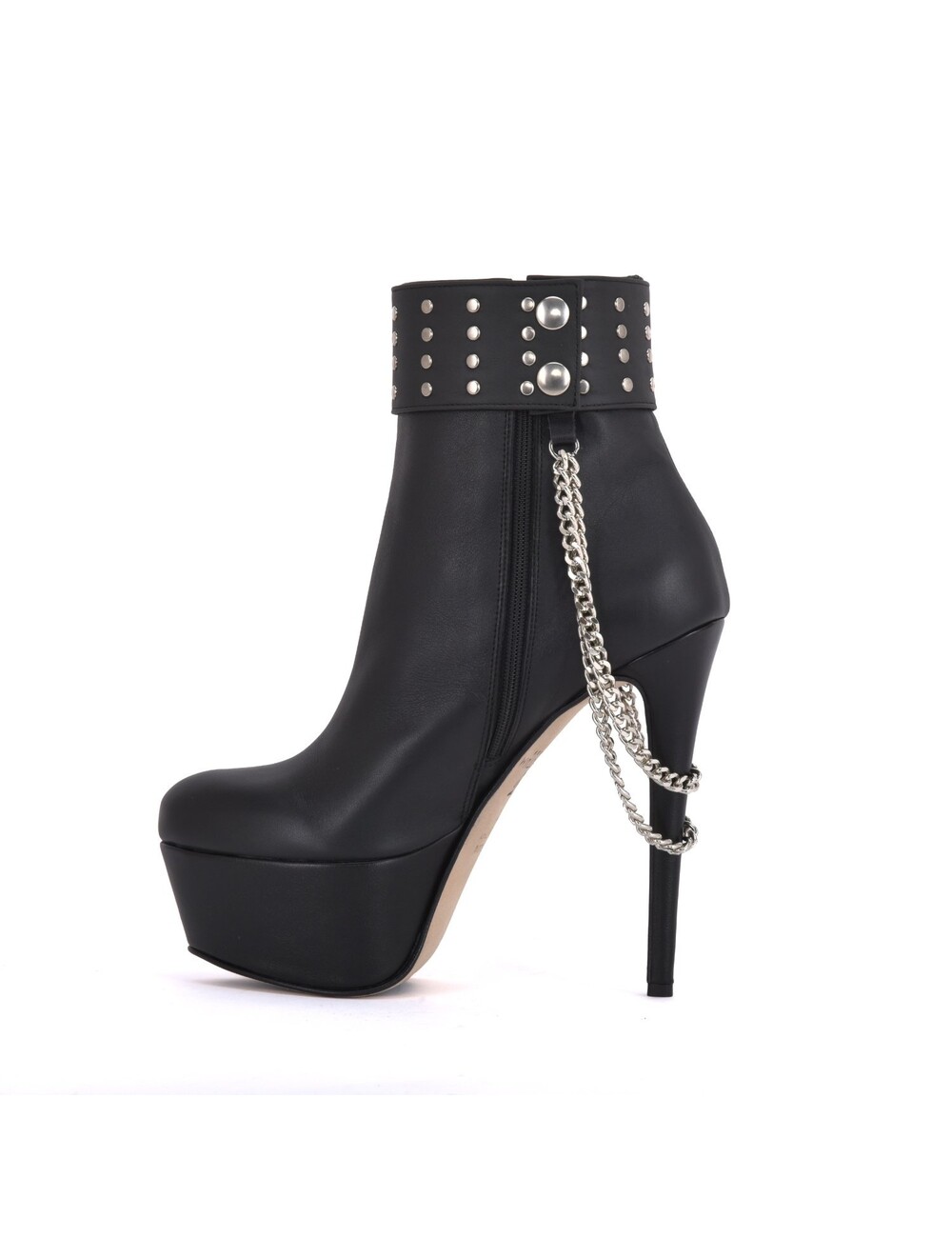 Sanctum Shoes Hohe italienische Stiefeletten mit Plateauabsatz aus echtem Leder