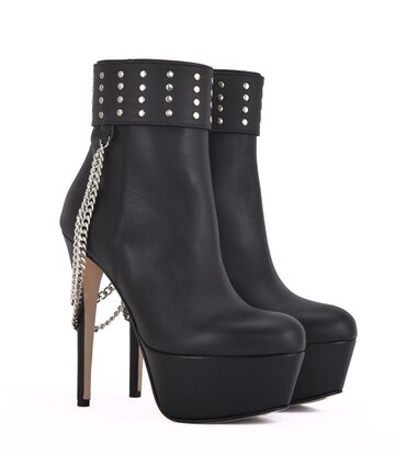 Sanctum Shoes High Italian ankle boots with platform heels in real leather