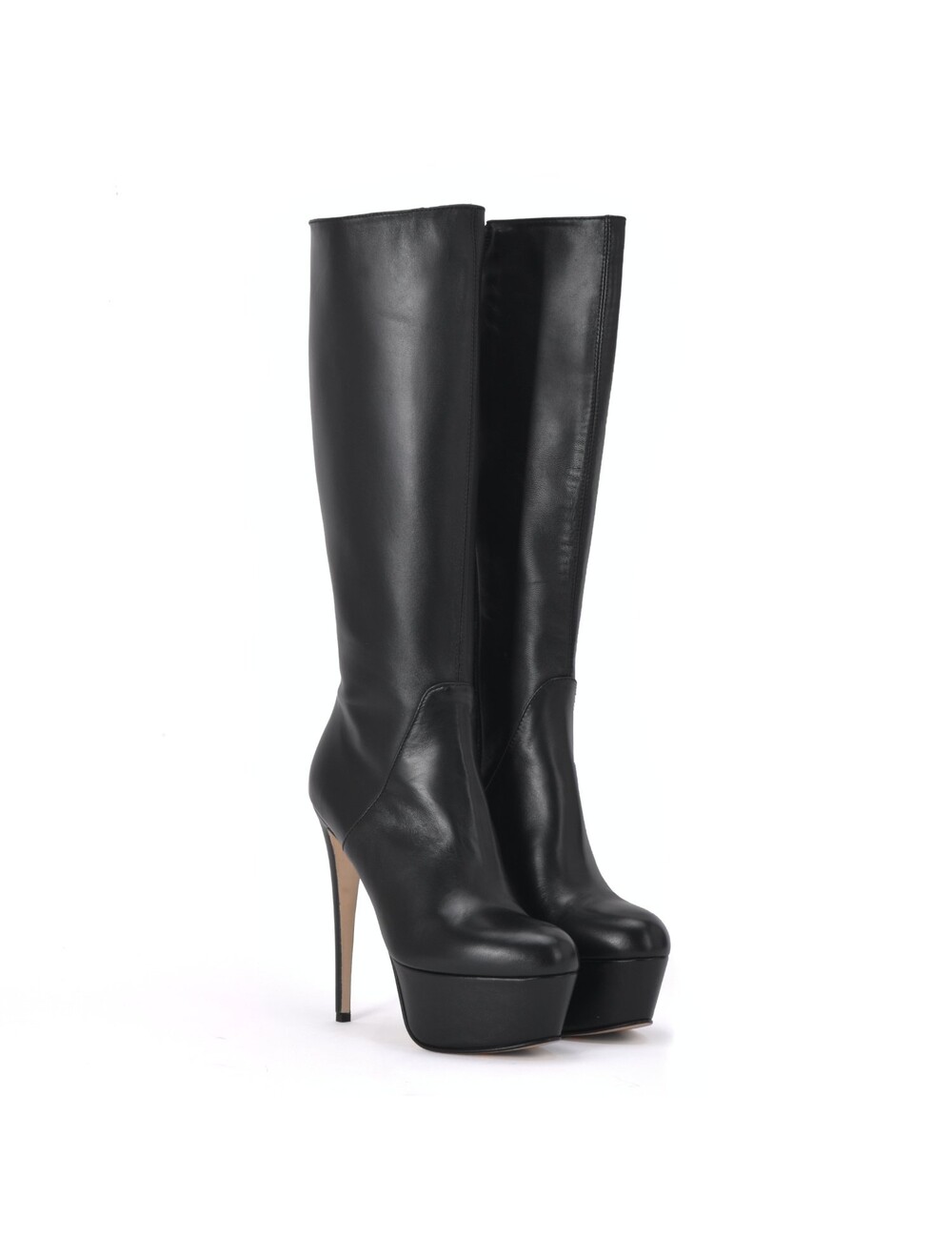 Sanctum Shoes Hohe italienische Kniestiefel ISIS mit Plateauabsatz aus echtem Leder