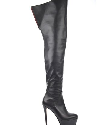 Sanctum Shoes High Italian thigh boots ISIS with platform heels in real leather
