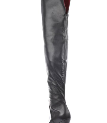 Sanctum Shoes Hohe italienische Oberschenkelstiefel ISIS mit Plateauabsatz aus echtem Leder