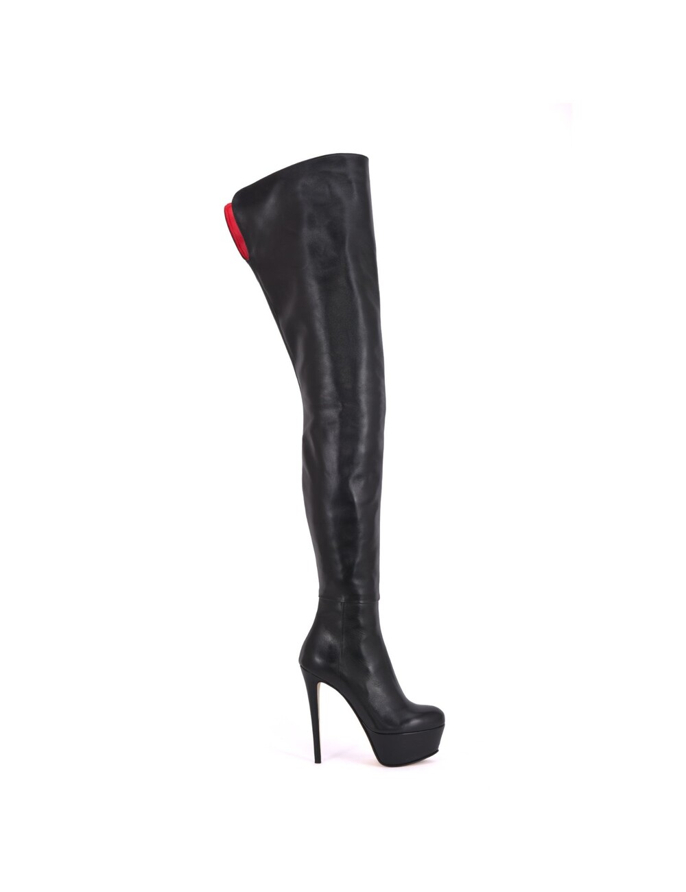 Sanctum Shoes High Italian crotch boots ISIS with platform heels in real leather