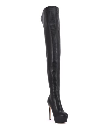 Sanctum Shoes High Italian crotch boots ISIS with platform heels in real leather