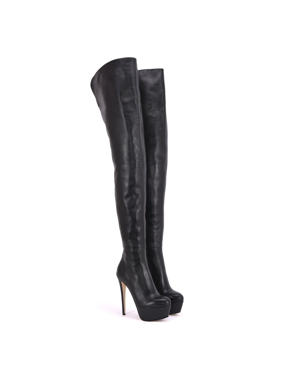 Sanctum Shoes High Italian crotch boots ISIS with platform heels in real leather