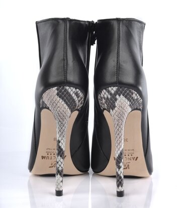 Sanctum Shoes High Italian ankle boots VESTA with python stiletto heels in real leather