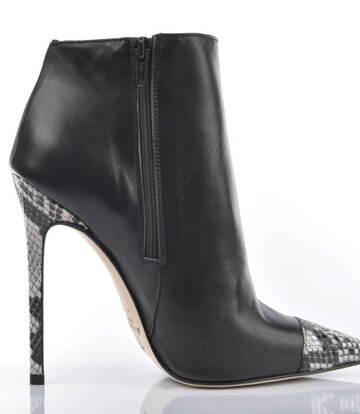 Sanctum Shoes High Italian ankle boots VESTA with python stiletto heels in real leather