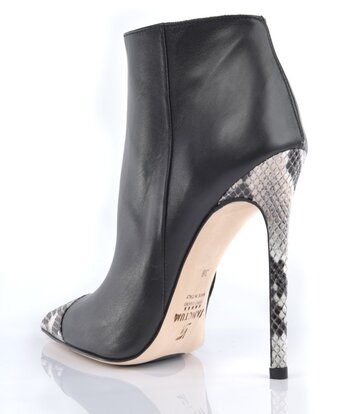 Sanctum Shoes High Italian ankle boots VESTA with python stiletto heels in real leather