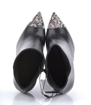 Sanctum Shoes High Italian ankle boots VESTA with python stiletto heels in real leather