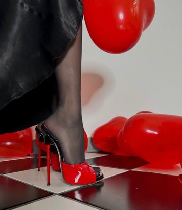 Sanctum Shoes Extreme high Italian mules MAIA with metal needle heels