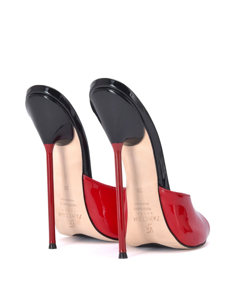 Sanctum Shoes Extreme high Italian mules MAIA with metal needle heels