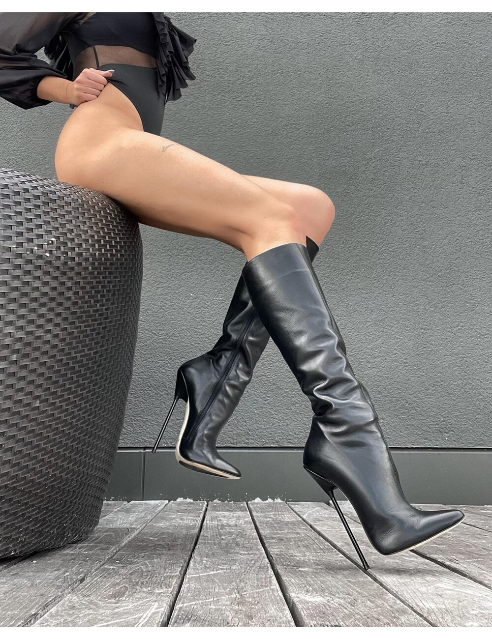 Sanctum Shoes Sanctum VENUS KNIESTIEFEL SCHWARZES NAPPA