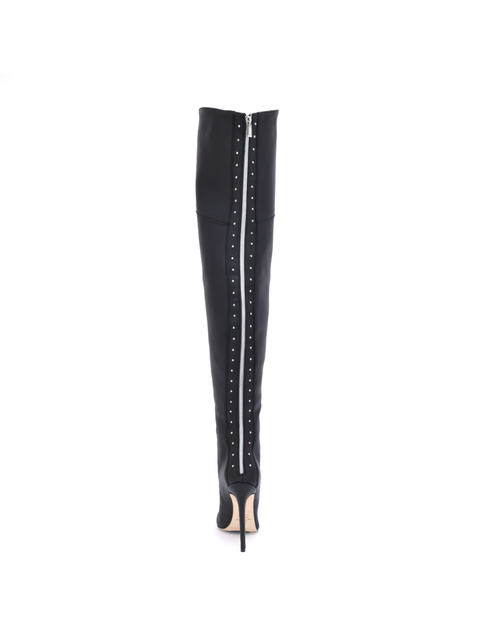 Sanctum Shoes Sanctum MANOUK THIGH BOOTS BLACK NAPPA with STUDS and made with CALFSKIN
