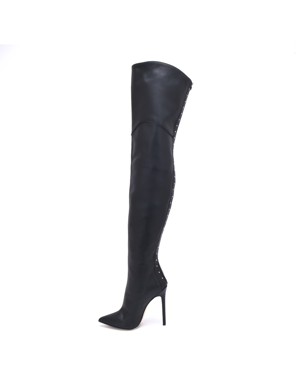 Sanctum Shoes Sanctum MANOUK THIGH BOOTS BLACK NAPPA with STUDS and made with CALFSKIN