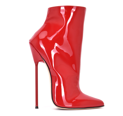 Sanctum Shoes HOLLY ANKLE BOOTS RED SHINY