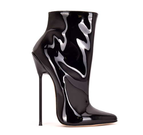 Sanctum Shoes HOLLY ANKLE BOOTS BLACK SHINY