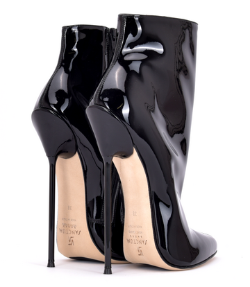 Sanctum Shoes Sanctum HOLLY STIEFELETTEN SCHWARZ GLÄNZEND