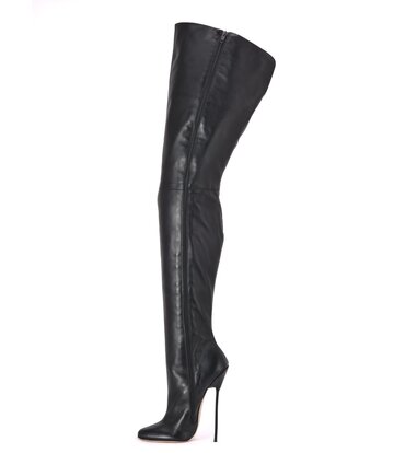 Sanctum Shoes Sanctum VICTORIA Schrittstiefel aus schwarzem Nappaleder