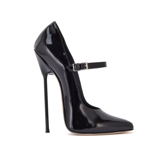 Sanctum Shoes TAMARA SCHWARZE GLÄNZENDE RIEMENPUMPS