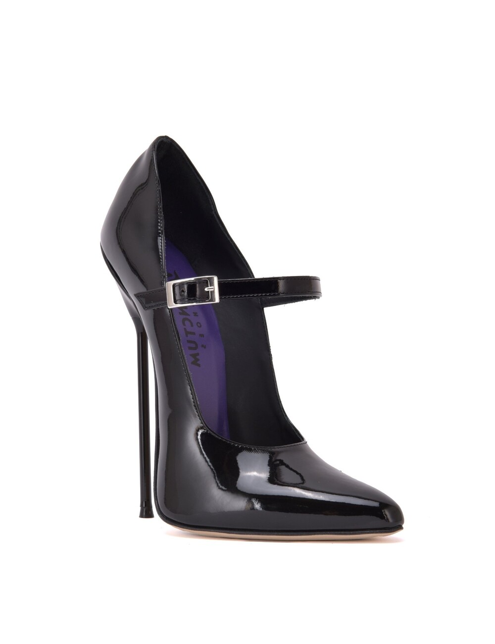 Sanctum Shoes Italian pumps TAMARA BLACK SHINY STRAP PUMPS