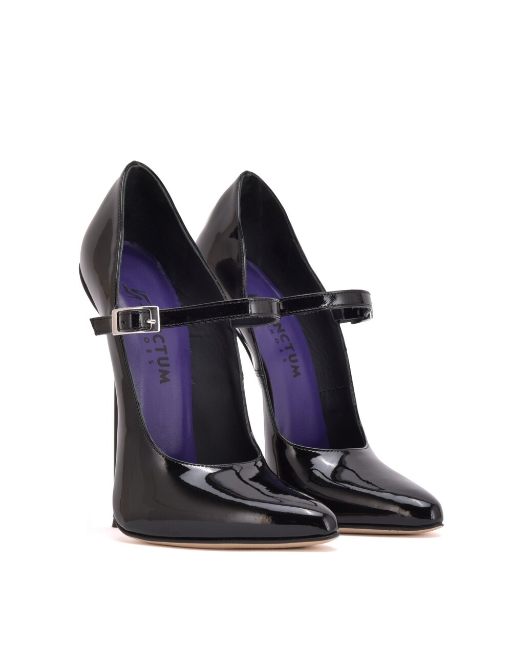 Sanctum Shoes Italian pumps TAMARA BLACK SHINY STRAP PUMPS