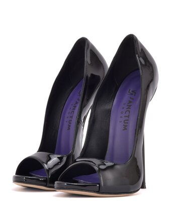 Sanctum Shoes Sanctum Pumps CLAUDINE SCHWARZE GLÄNZENDE PUMPS MIT OFFENER ZEHE