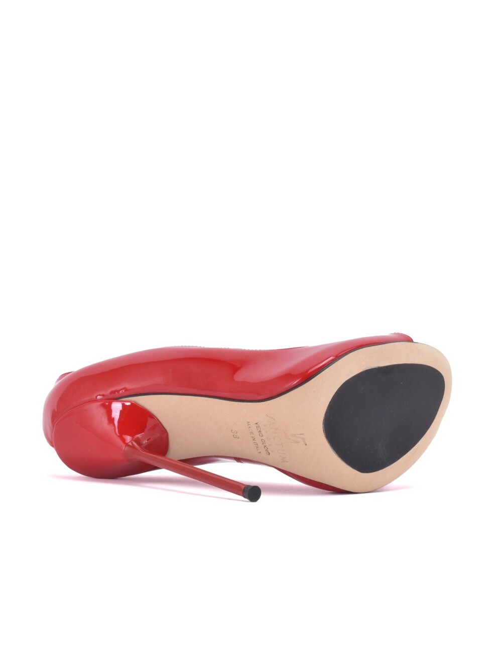 Sanctum Shoes Sanctum pumps CLAUDINE RED SHINY OPEN TOE PUMPS
