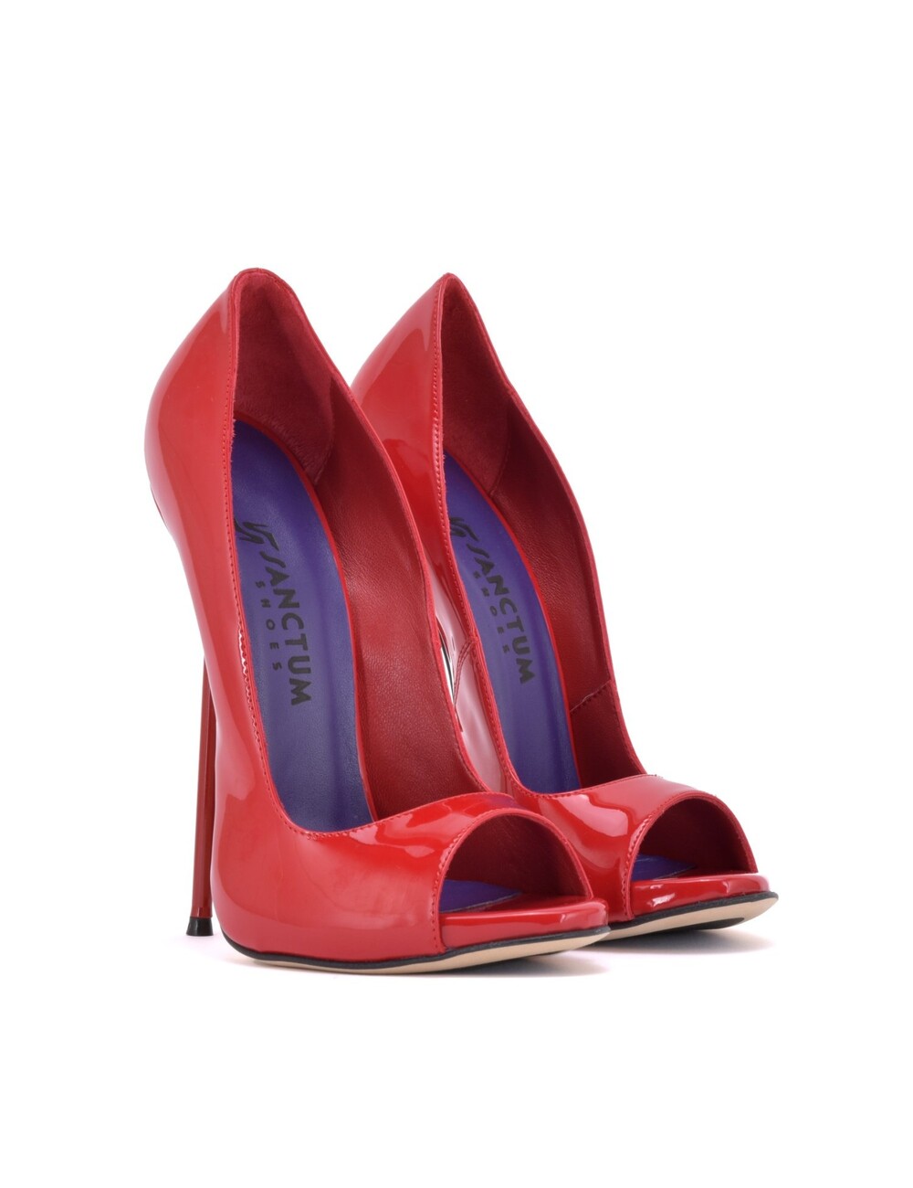 Sanctum Shoes Sanctum pumps CLAUDINE RED SHINY OPEN TOE PUMPS