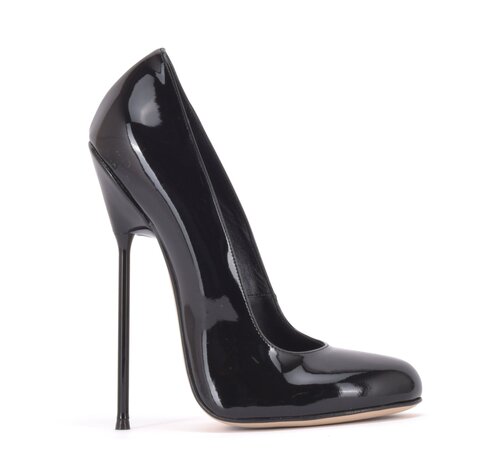 Sanctum Shoes VALENTINA BLACK SHINY ROUND NOSED PUMPS