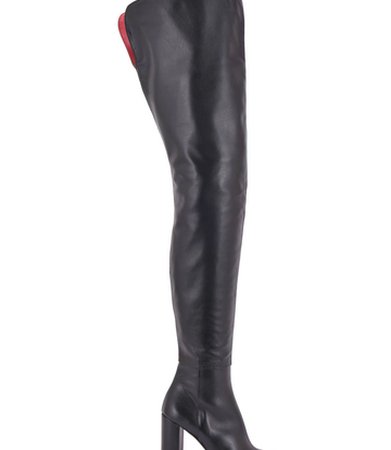 Sanctum Shoes Hohe italienische Schrittstiefel BROOKLYN mit 10cm Blockabsatz aus echtem Leder