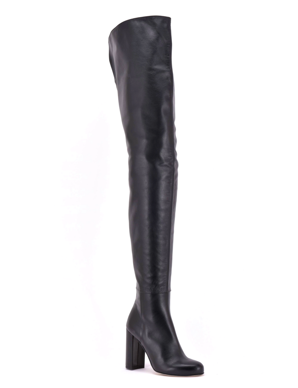 Sanctum Shoes High Italian crotch boots BROOKLYN with 10cm chunky heels in genuine leather