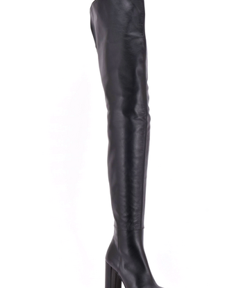 Sanctum Shoes High Italian crotch boots BROOKLYN with 10cm chunky heels in genuine leather