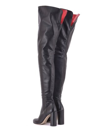 Sanctum Shoes High Italian crotch boots BROOKLYN with 10cm chunky heels in genuine leather