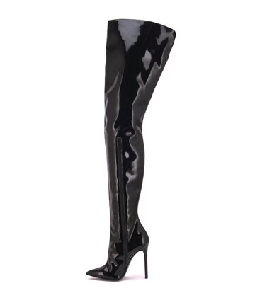 Sanctum Shoes Synthetic Leather High crotch boots GIULIA in Italian synthetic shiny leather
